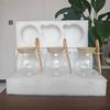 Frasco de Almacenamiento de Vidrio Transparente Bote para Té Almacenamiento Frasco Sellado Frasco para Condimentos para Té de Flores Frasco para Especias para Fruta Seca Sellado a Prueba de Humedad