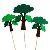 Bosque Árbol Pequeño Tarjeta Inserto para Pastel Bandera Decoración para Hornear Decoración para Pastel de Cumpleaños Tarjeta Inserto Guerra Mao Árbol Pequeño Árbol Frutal Tarjeta Inserto