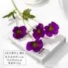 Flor Artificial de Papoula de Seda com Aparência de Pintura a Óleo Vintage, Flor Falsa para Decorações de Casamento, Enfeite de Vaso para Sala de Estar, Fornecimento Transfronteiriço