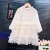 Conjunto de Vestido de Primavera Novo Estilo para Meninas 2026, Jaqueta Jeans de Menina, Roupa de Primavera Estilosa para Bebês Meninas, Vestido de Princesa