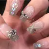 Parches Populares para Uñas de Douyin Xiaohongshu, Parches para Uñas de Mariposa Pequeña Fragante Estéreo, Uñas Portátiles de Gama Alta Hechas a Mano