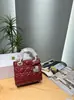 Transfronterizo 2026 Nuevo Bolso Dior Lady Dior con Múltiples Bolsillos y Lazo Bolso de Mano Acolchado de Moda Clásico Versátil Bolso de Hombro Cruzado