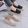 Sapatos de Verão Femininos Transfronteiriços 2023 Novos Malha Respirável Sapatos de Pescador Femininos Estilo Coreano Sapatilhas Sapatos Casuais de Tecido Trbottomy