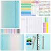 Carpeta A6 degradada macaron transfronteriza de puntos, cuaderno de mano, carpeta de cuero PU, libro de presupuesto para efectivo
