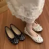 Mocassins rasos confortáveis de sola macia, sapatos femininos de sola macia, novos sapatos de festa estilo fada com laço e bolinhas 2026