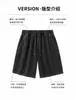 Suministro Exclusivo Transfronterizo de Shorts Vintage Lavados de 250g, Nueva Talla Europea, Estilo Americano, Corte Holgado, Versátiles, Cómodos Shorts de Cinco Puntos para Hombre