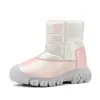 Botas de nieve nuevas para niños transfronterizas, zapatos de algodón para niños, zapatos resistentes al frío para niños, zapatos de algodón con suela gruesa antideslizante para niñas, versátiles y cálidos