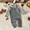Macacão de bebê de tricô 100% algodão macacão de bebê Classe A roupas de bebê outono e inverno macacão de bebê unissex