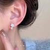 Pendientes de gelatina de color Mori con diseño de mariposa, ligeros, de lujo, de gran sentido, con imitación de cristal, con temperamento, de plata 925 con aguja.