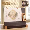 Calendário de mesa com porta-canetas personalizado, novo calendário 2027 estilo vintage de madeira, ornamento criativo, presente corporativo