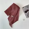 Bufanda de Seda Azul de Tamaño Mediano, Súper Favorecedora y Elegante, Bufanda Vintage con un Listón de Longitud Media, Combinada con una Camisa, Accesorio para Primavera y Otoño