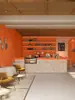 Papel pintado autoadhesivo comercial catering moda snack tienda de té con leche decoración pared fondo de pared papel pintado impermeable a prueba de humedad pegatinas