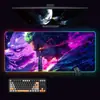 Alfombrilla de ratón luminosa RGB Dragón Hechizado Dragon Ball Demonio Pirata Cazador de Demonios Anime Alfombrilla para teclado LED Colorida Engrosada Pad para Escritorio de Oficina