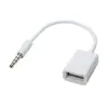 Cable de audio aux para coche a USB a cable de audio para coche de 3,5 mm Adaptador OTG para coche de 3,5 mm a unidad USB