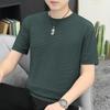 Camiseta de Manga Corta de Seda de Hielo de Bambú para Hombre 2026 Verano Nuevo Estilo Delgado Top de Camiseta de Secado Rápido con Sensación Fresca para Hombre
