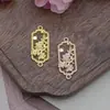 Colgante Floral Hueco Vintage Aleación Electrochapada Accesorios para Joyería DIY Conector de Pulsera Estilo Retro Artístico