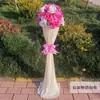 Columna de flores para pasillo de boda nuevo estilo arco de flores decoración de boda accesorios de decoración de pasillo columna de flores guía apertura de ceremonia de flores columna de flores de bienvenida