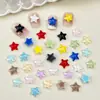 Novos Acessórios de Arte para Unhas Estrela de Cinco Pontas Gelo Transparente Cor de Doce Coração 3D Pedras de Resina Strass Brilhantes Brincos DIY Decorações de Unhas Usáveis
