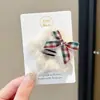 Pinza para el Cabello de Lana con Estampado de Leopardo para Otoño e Invierno para Mujer, Elegante Pinza para Flequillo Lateral, Pinza BB de Gama Alta para Pelos Sueltos, Pasador de Moda Estilo Retro