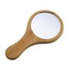 Espejo de Madera Portátil Creativo, Espejo de Maquillaje Portátil de Madera, Mini Espejo de Maquillaje Redondo Portátil Lindo