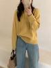Suéter de Moda Meio Cardigan com Cordão com Capuz para Mulheres Tricotado Doce Estilo Coreano para Todos os Combos Pequeno Top Grosso para Mulheres