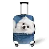 Funda de Maleta Animal de Bolsillo de Mezclilla Transfronteriza Funda Antipolvo Elástica Funda de Maleta de Carrito Funda de Maleta de Viaje Universal a Prueba de Polvo Funda de Maleta con Ruedas