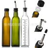Suprimentos de cozinha adequados para garrafa de azeite 500ml quadrada vidro verde escuro garrafa de óleo pote de óleo transparente garrafa de óleo quadrada
