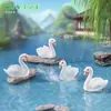 Figura de Cisne Miniatura para Paisaje Micro, Accesorios Creativos de Decoración DIY para Paisajismo con Piedras de Jardín, Adorno Pequeño