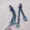 Muñeca Mini de Punto Bufanda Pequeña Arcoíris Estilo Chanel Bufanda Versátil Muñeca con Accesorios para la Cabeza