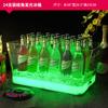 Cesta de vinho quadrada luminosa Balde de gelo de lingote de LED Balde de champanhe de acrílico Suporte de cerveja KTV de bar espessado Balde de vinho estrangeiro