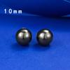 Pendientes Mujing Jewelry S925 de plata pura con forma redonda y perla brillante para mujer, estilo francés, moda diaria, combina con todo.