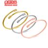 Fabricantes pulseira de cabo de aço transfronteiriça quente feminina aço inoxidável moda simples que não desbota pulseira aberta dourada