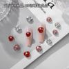 Producto terminado con taladro de cristal para uñas K9, 33 bolas de taladro de cristal de alta calidad con corte Huanzi, red flash, joyería de oro rojo