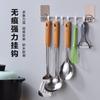 Gancho Adesivo Multifuncional de Aço Inoxidável Sem Marcas, Instalação Sem Furos, Gancho para Porta de Banheiro e Cozinha, Comprimento Estendido, Sem Pregos