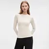 Xichen Disponible Otoño/Invierno Patrón Waffle Camisa de Tenis Manga Larga Ajustada para Mujer Top Deportivo 26D1507 Disponible Transfronterizo