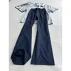 Pantalones Casuales Retro de Corte Diagonal Estilo Americano para Hombre Otoño Estilo Perezoso Pantalones de Pierna Ancha Pantalones Largos Rectos con Caída Pantalones de Microcampana de Corte Curvo