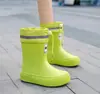Botas de Lluvia Estilo Japonés para Mujer, Elegantes Zapatos de Agua de Caña Media, Botines Antideslizantes para Lavar el Coche, Lavandería y Uso Doméstico