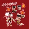 Tema Infantil Nezha Aniversário Personagem Terceiro Príncipe Plug-in Desenho Animado Decoração de Bolo Decoração Aniversário Mágico Criança Mito