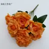 Rosas de Diamante de Nove Cabeças, um Buquê de Rosas de Pedra Preciosa, Decoração para Casa e Casamento, Buquê de Flores de Mão, Flores Artificiais para Atacado de Comércio Exterior Transfronteiriço