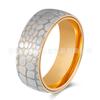 Anel Europeu e Americano de Exportação Novo 8mm Aço Inoxidável Banhado a Ouro Rosa Padrão Supercondutor Corroído Presente Masculino