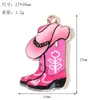 Pingente DIY de Liga Cruzada Bota de Cowboy Ocidental Retrô Ornamento Acessórios Pingente de Chaveiro