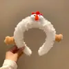 Faixa de cabeça fofa com orelhas de panda para lavar o rosto, faixa de cabeça de pelúcia de desenho animado com coroa alta para mulheres, faixa para maquiagem e lavar o cabelo, acessório de cabelo