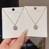 Pendente Exquisito Versátil de Zircônia Geométrica Colar de Aço Titânio com Temperamento Fashion Simples Toque de Alto Padrão Corrente Leve de Luxo Nicho para Clavícula