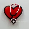 Série Popular de Cuidados Médicos Transfronteiriços Tamancos Amazon Flores de Sapato Fivelas de Sapato Pvc Borracha Macia Atacado Pontual
