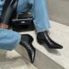 Recomendación Principal en Stock~ Botas Martin Negras de Cuero Genuino para Aumentar la Altura Estilo Otoño 2026 Mocasines de Piel de Oveja Botines Cortos Retro Franceses para Mujer