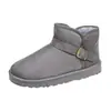 Botas de Nieve para Hombre Talla Grande 48 Noreste, Nuevo Estilo Invierno 2026, Piel y Piel Integradas, Forradas de Felpa, Zapatos de Algodón Estilo Pan de Jengibre Cálidos para Pareja, Talla 47