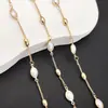 Clip de Perla de Cadena DIY, Cuentas, Joyería Hecha a Mano con Alambre Retorcido, Collar, Accesorios para Ropa, Cadena Suelta, Moda Simple, Cadena para Colgar, Venta al por Mayor