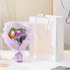 Buquê de Rosas e Tulipas de Tricô Manual Produto Acabado Flor de Lã Dia dos Namorados Natal Pequeno Presente para Namorada Aniversário