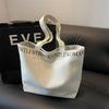 Bolsa de Lona Casual de Grande Capacidade para Mulheres 2024 Nova Bolsa de Compras de Ombro Simples para Todos os Combos Classe Tote Bag