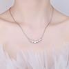 Collar con colgante de carita sonriente de siete estrellas de moissanita de imitación Ozon Temu transfronterizo, joyería para mujer, estilo de lujo simple y accesible, elegante
